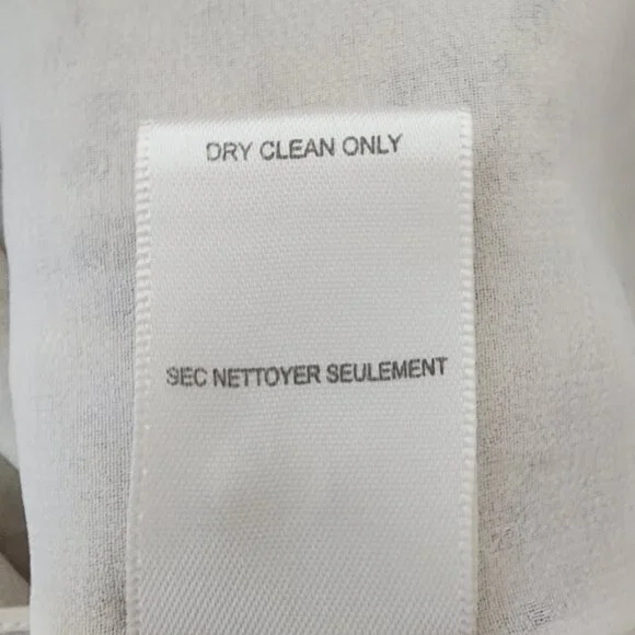 Rebecca Taylor Dress Silk A-Line Sleeveless V-Neck Midi Lined Neutral Size 0 - Picture 10 of 10